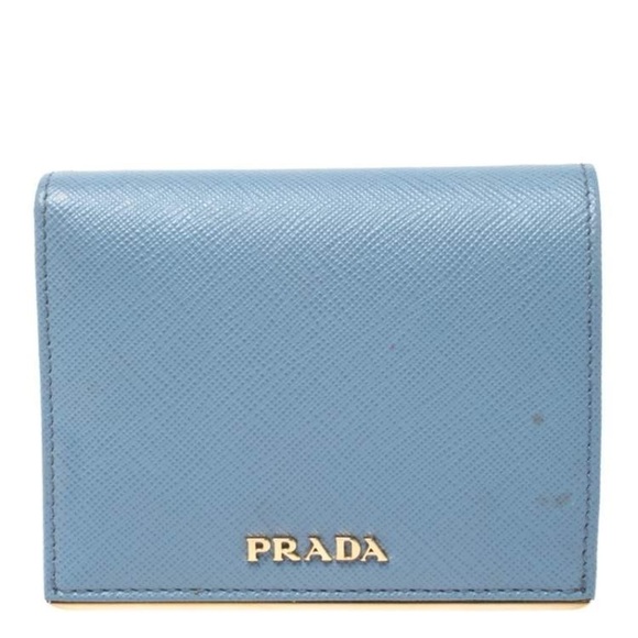 Prada Astrale Saffiano Metal Leather Bifold Wallet - Picture 1 of 13